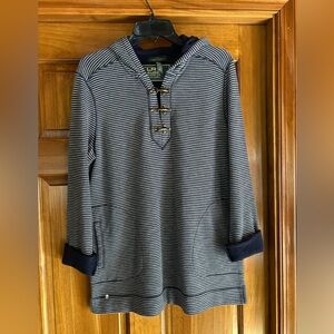 Lauren Ralph Lauren Navy Striped Women's Top with Hood